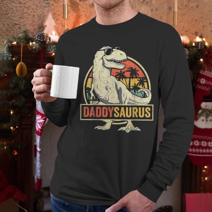Daddysaurus Shirt T-Rex Dad Dinosaur Men Long Sleeve T-Shirt