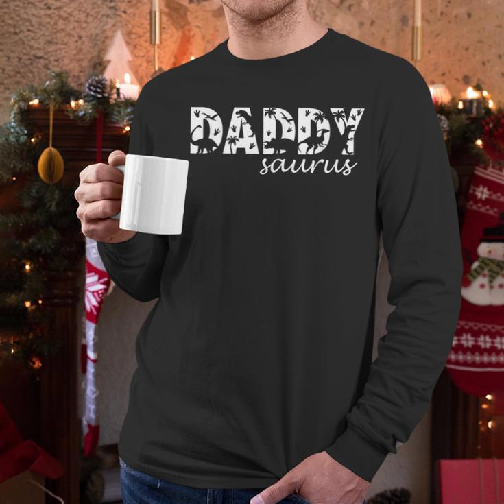 DaddysaurusRex Dinosaur Daddy Saurus Dad Family Matching Men Long Sleeve T-Shirt