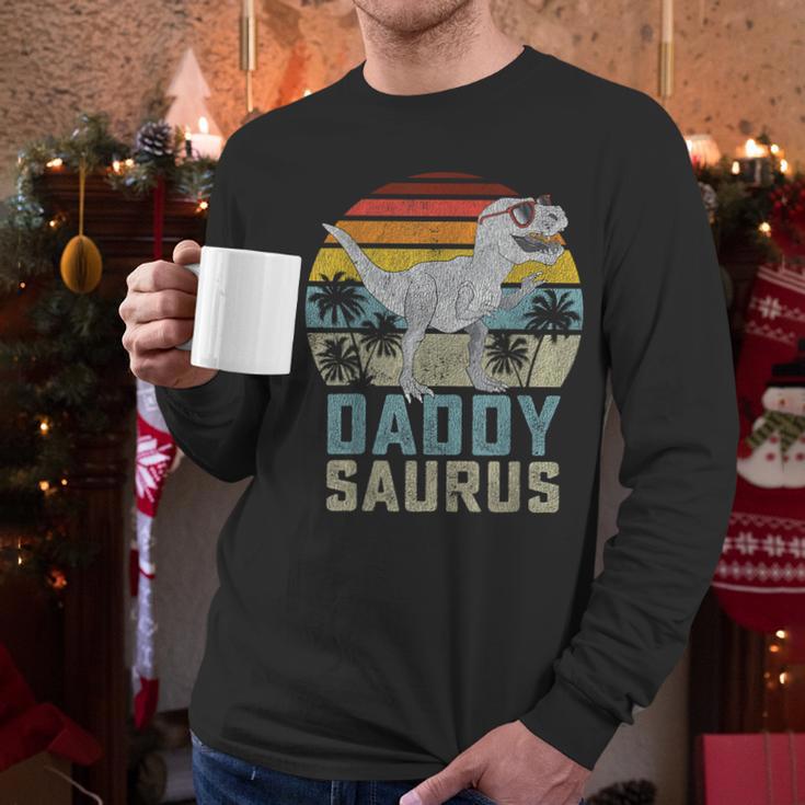 DaddysaurusRex Dinosaur Daddy Saurus Family Matching Men Long Sleeve T-Shirt