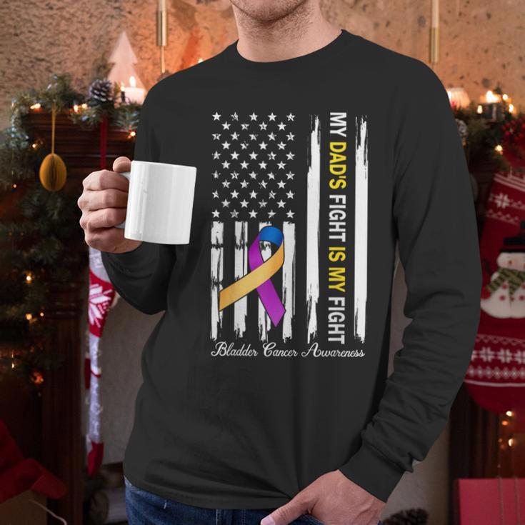 My Dad's Fight Is My Fight Bladder Cancer Awareness Men Long Sleeve T-Shirt My Dad's Fight Is My Fight Bladder Cancer Awareness Men Long Sleeve T-Shirt