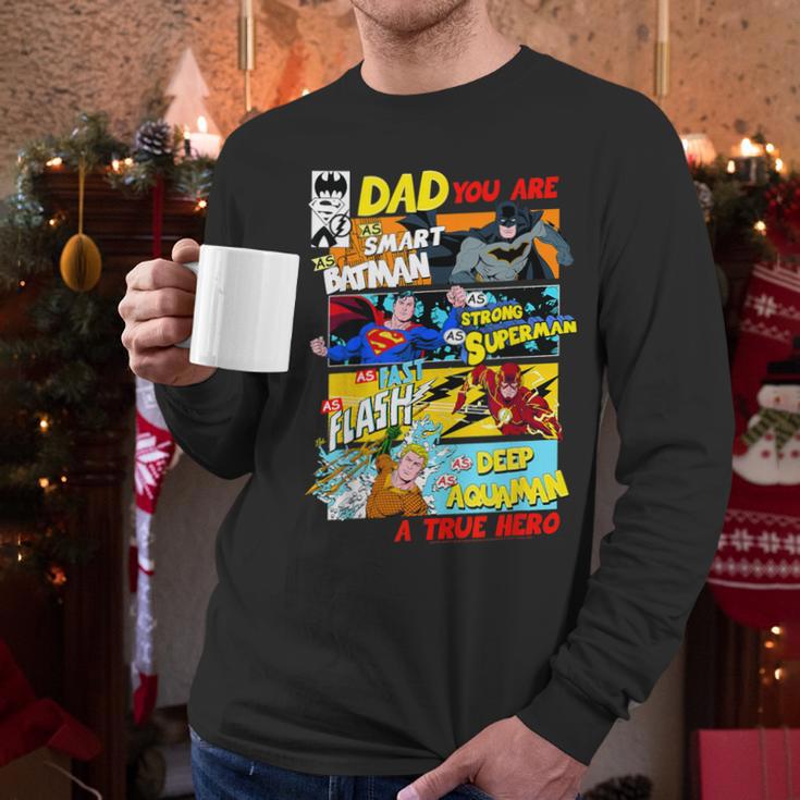 DC Comics Father's Day Justice League Dad Attributes Men Long Sleeve T-Shirt