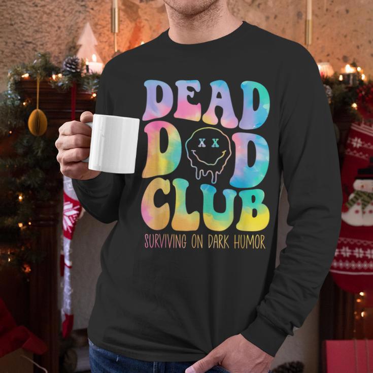 Dead Dad Club Surviving On Dark Humor Hippie Men Long Sleeve T-Shirt
