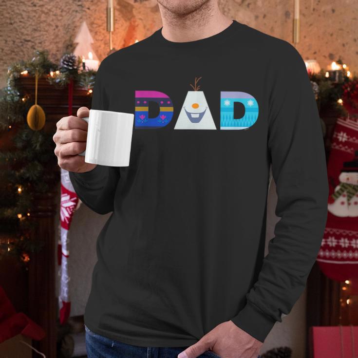 Disney Frozen Elsa Anna Olaf Dad Father's Day Birthday Men Long Sleeve T-Shirt