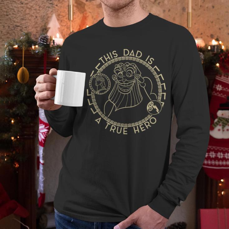Disney Hercules Father's Day Zeus This Dad Is A True Hero Men Long Sleeve T-Shirt