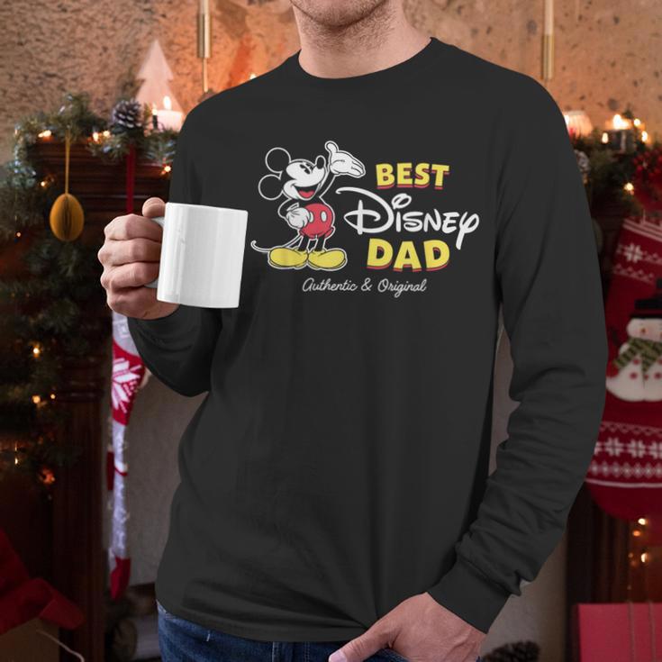 Disney Mickey Mouse Best Disney Dad Birthday Father’s Day Men Long Sleeve T-Shirt