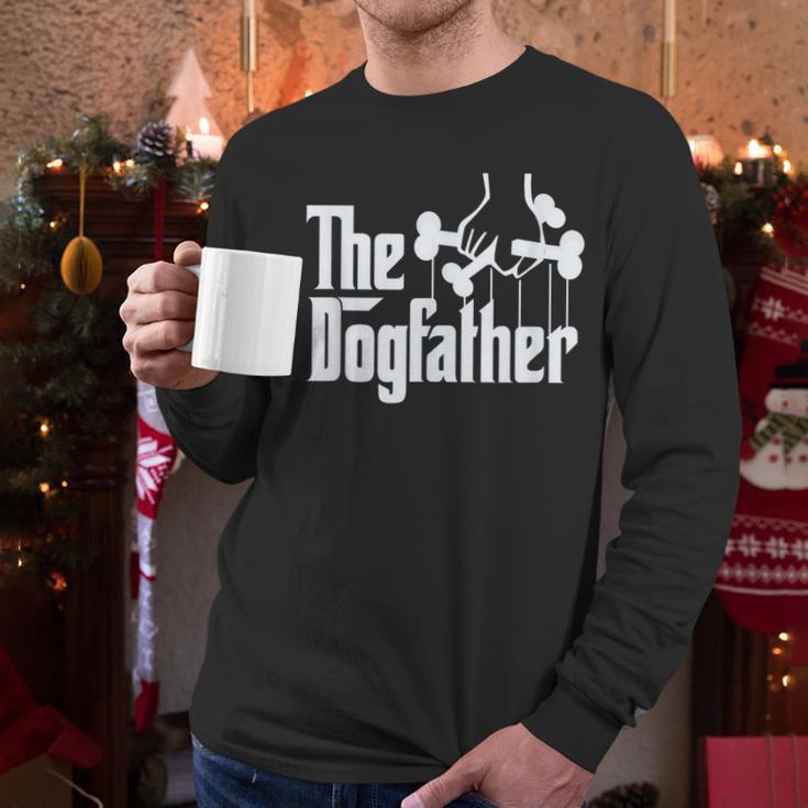 The Dogfather Dog Dad Dog Lover Men Long Sleeve T-Shirt