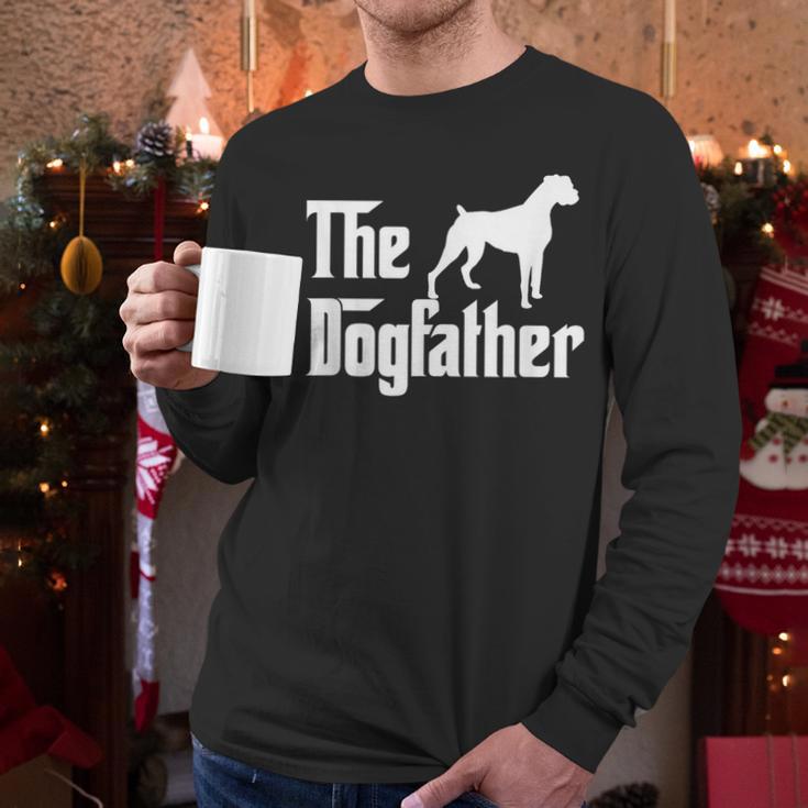 The DogfatherShirt Boxer Dog Lover Shirt For Men Dad Men Long Sleeve T-Shirt