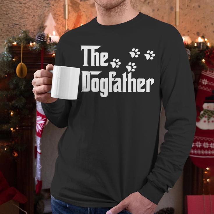 The DogfatherShirt Dad Dog Lover Men Long Sleeve T-Shirt