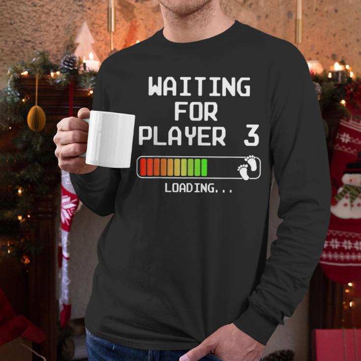 Expectant Dad To Be Gamer Pregnancy Announcement Player 3 Men Long Sleeve T-Shirt