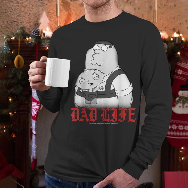Family Guy Peter Stewie Dad Life Distressed Big Chest Logo Men Long Sleeve T-Shirt Family Guy Peter Stewie Dad Life Distressed Big Chest Logo Men Long Sleeve T-Shirt