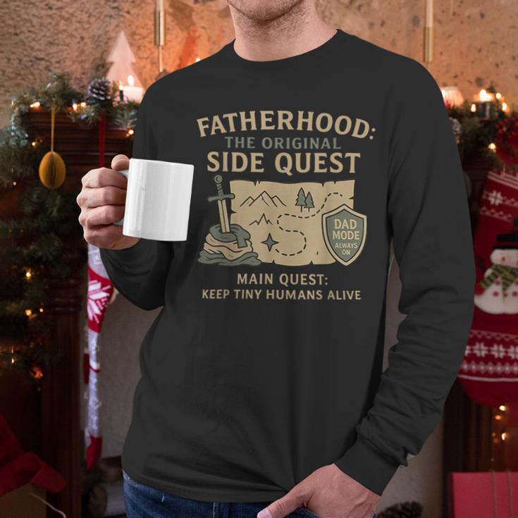 Fatherhood The Original Side Quest Dad Mode Men Long Sleeve T-Shirt Fatherhood The Original Side Quest Dad Mode Men Long Sleeve T-Shirt