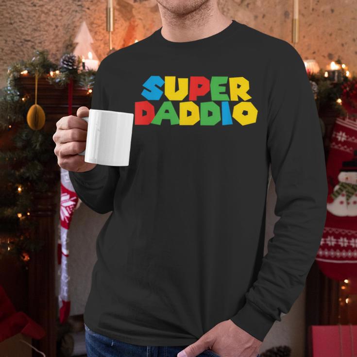 Fatherly Powers Unleashed Gamer Super Dad From Wife & Kids Men Long Sleeve T-Shirt