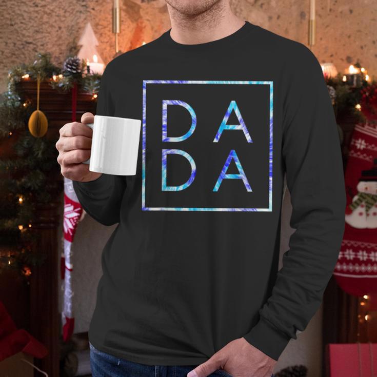 Father's Day For New Dad Dada Him Papa Tie Dye Dada Small Men Long Sleeve T-Shirt