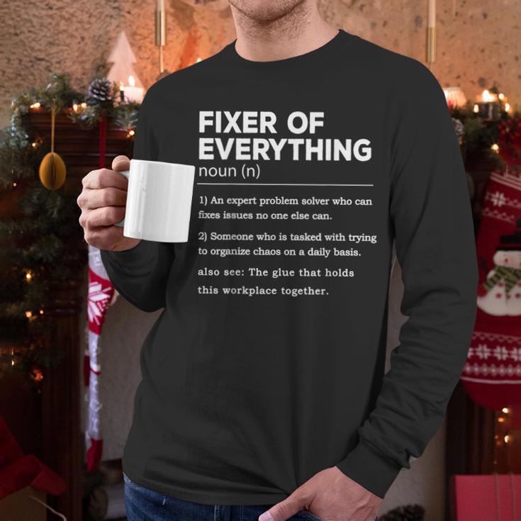 Father's Day For Office Dad Fixer Of Everything Men Long Sleeve T-Shirt