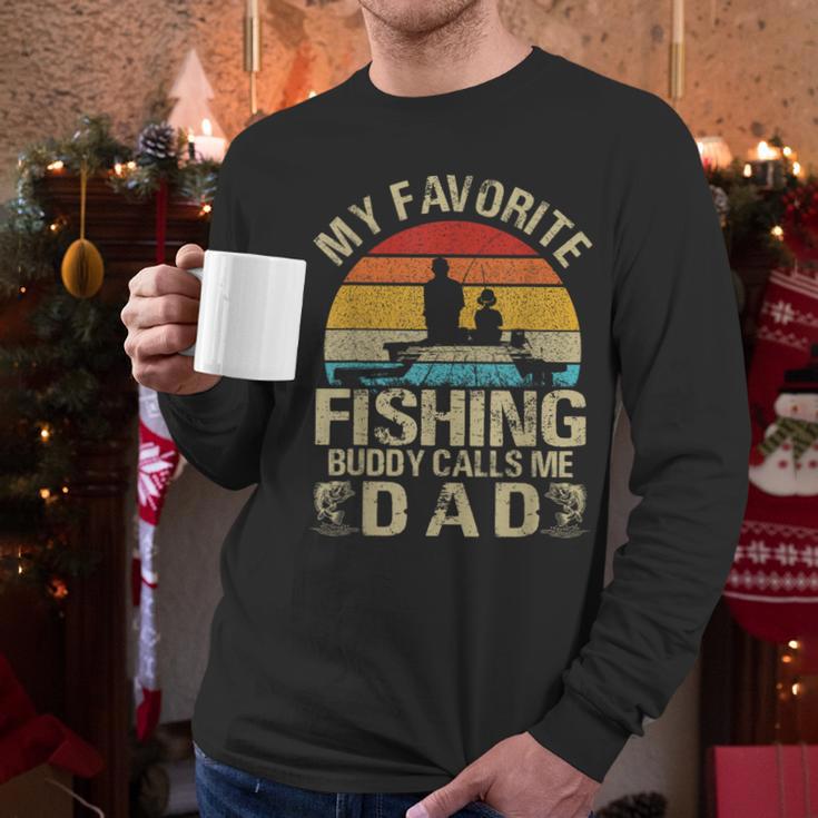My Favorite Fishing Buddy Calls Me Dad Men Long Sleeve T-Shirt