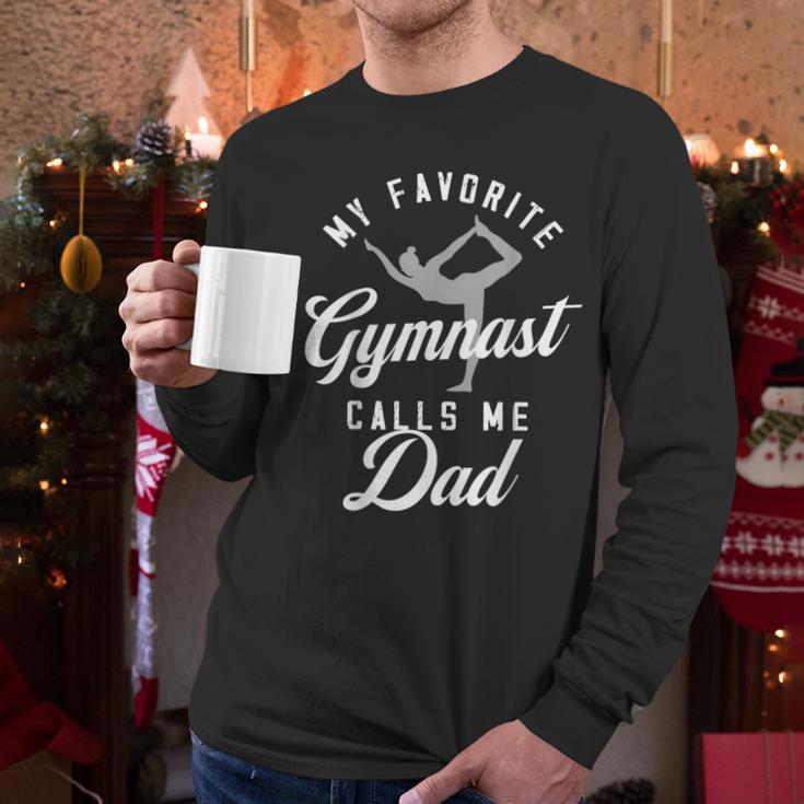 My Favorite Gymnast Calls Me Dad Mat Sports Gymnastics Men Long Sleeve T-Shirt