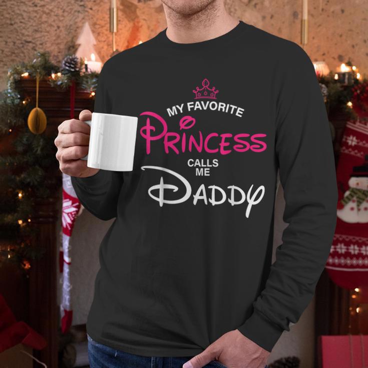 My Favorite Princess Calls Me Daddy Daughter Fathers Day Men Men Long Sleeve T-Shirt