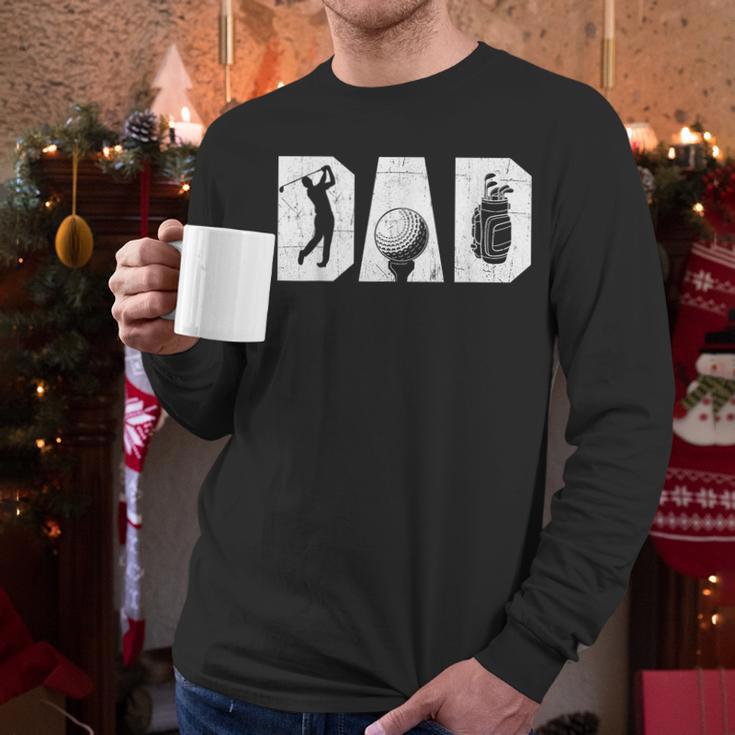 Golfing Dad Golf Lover Golfing Putter Golfer Men Long Sleeve T-Shirt