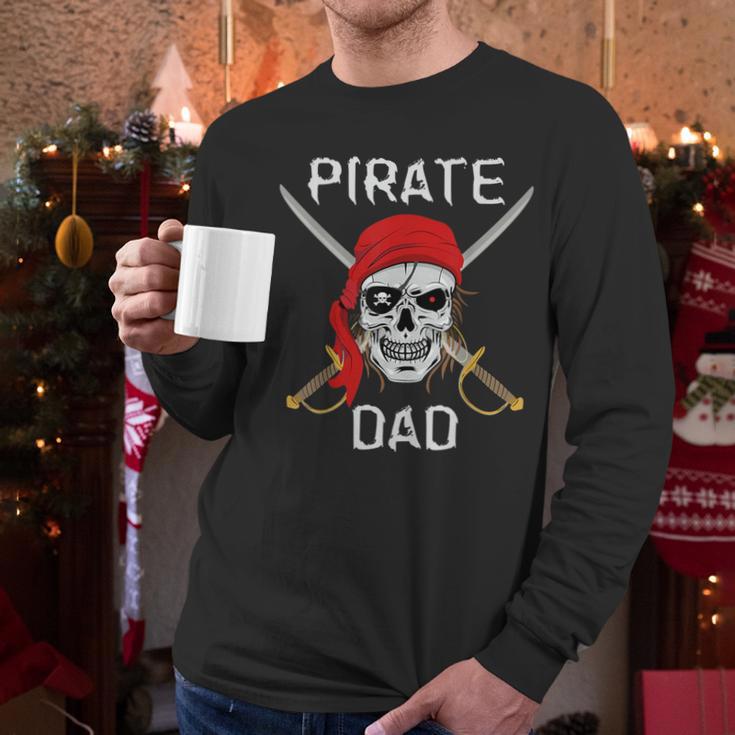 Halloween Pirate Skull Apparel Pirate Dad V-Neck Short Sleeve Cotton 100 T-Shirt Small Men Long Sleeve T-Shirt