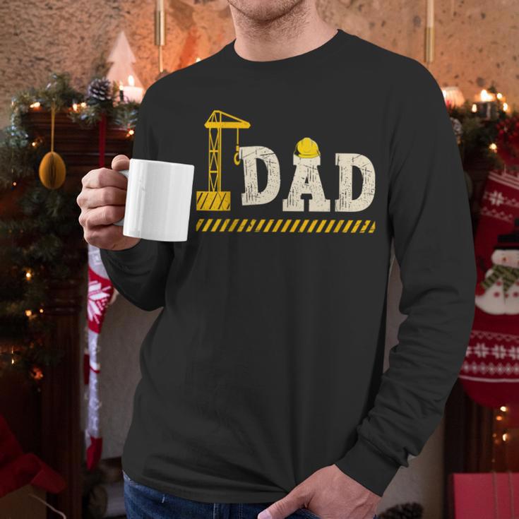 Happy Father's Day Construction For Son DAD Father's Day Men Long Sleeve T-Shirt