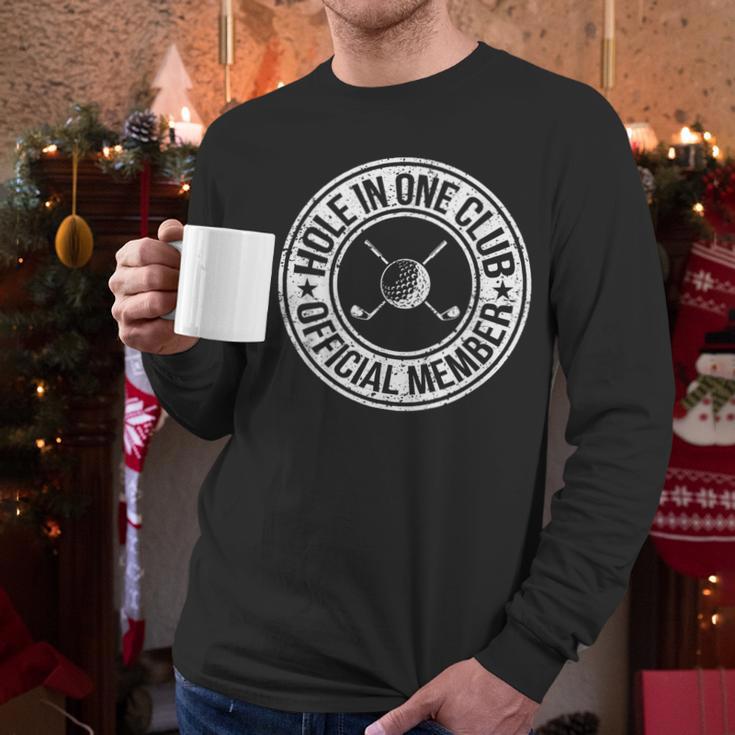 Hole In One Golf Dad & Cart Golfer Men Long Sleeve T-Shirt