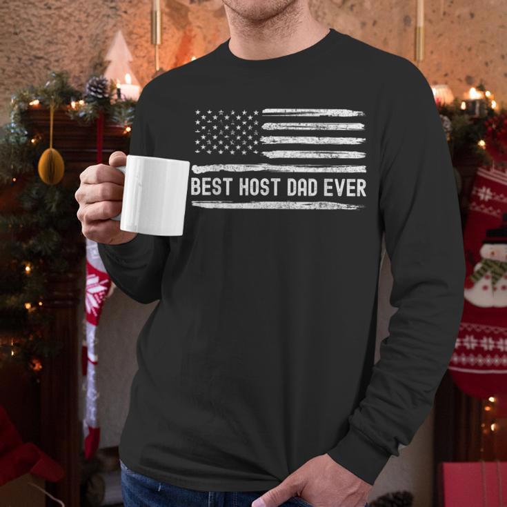 Host Dad Best Ever Flag Men Long Sleeve T-Shirt Host Dad Best Ever Flag Men Long Sleeve T-Shirt