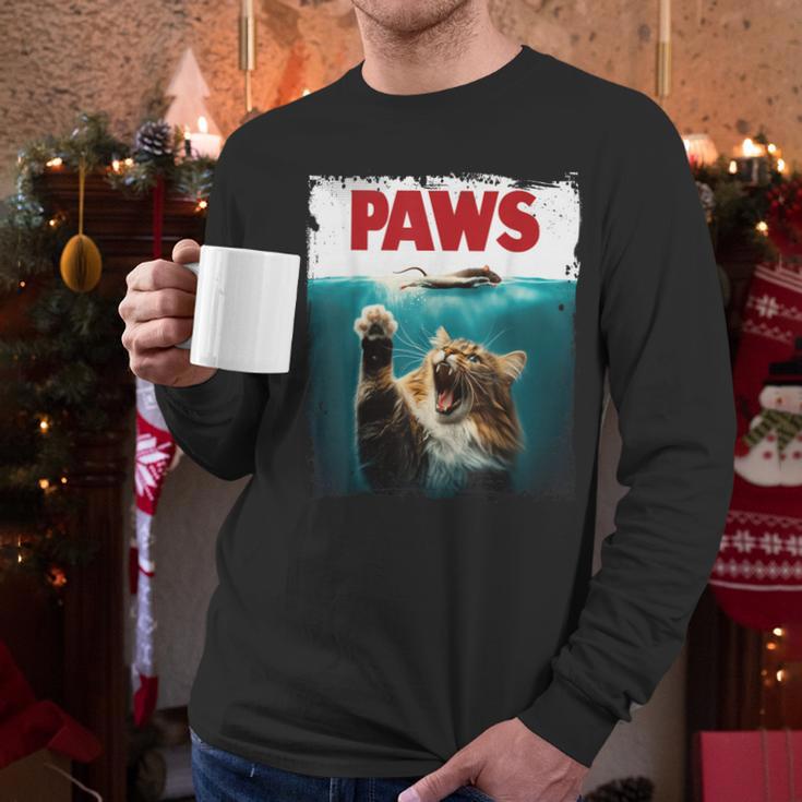 Humorous Paws Parody Cat Mouse For Cat Lover Cat Mom Cat Dad Men Long Sleeve T-Shirt Humorous Paws Parody Cat Mouse For Cat Lover Cat Mom Cat Dad Men Long Sleeve T-Shirt