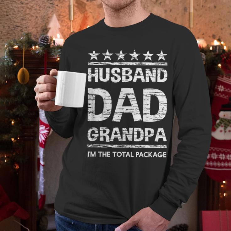 Husband Dad Grandpa Shirt For Him Men Long Sleeve T-Shirt Husband Dad Grandpa Shirt For Him Men Long Sleeve T-Shirt