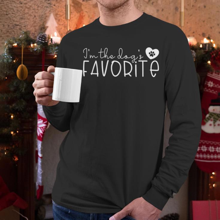 I'm The Dog's Favorite Cute Dog Mom Dad Pet Lover Men Women Kids Men Long Sleeve T-Shirt