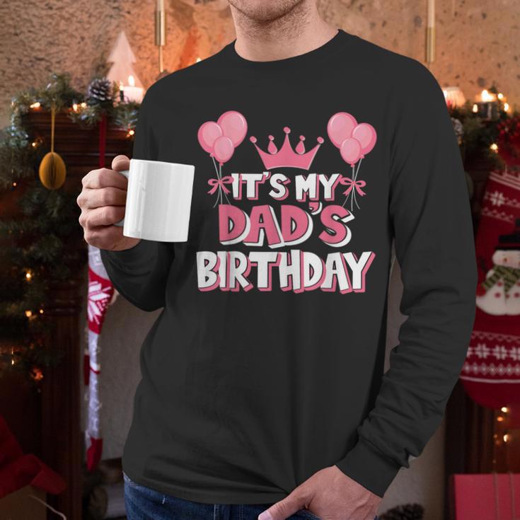 It's My Dad's Birthday Celebration Small Men Long Sleeve T-Shirt It's My Dad's Birthday Celebration Small Men Long Sleeve T-Shirt