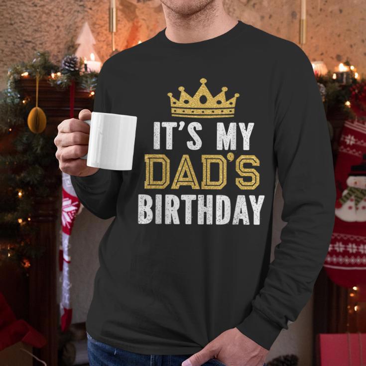 It's My Dad's Birthday Party Family Matching Small Men Long Sleeve T-Shirt