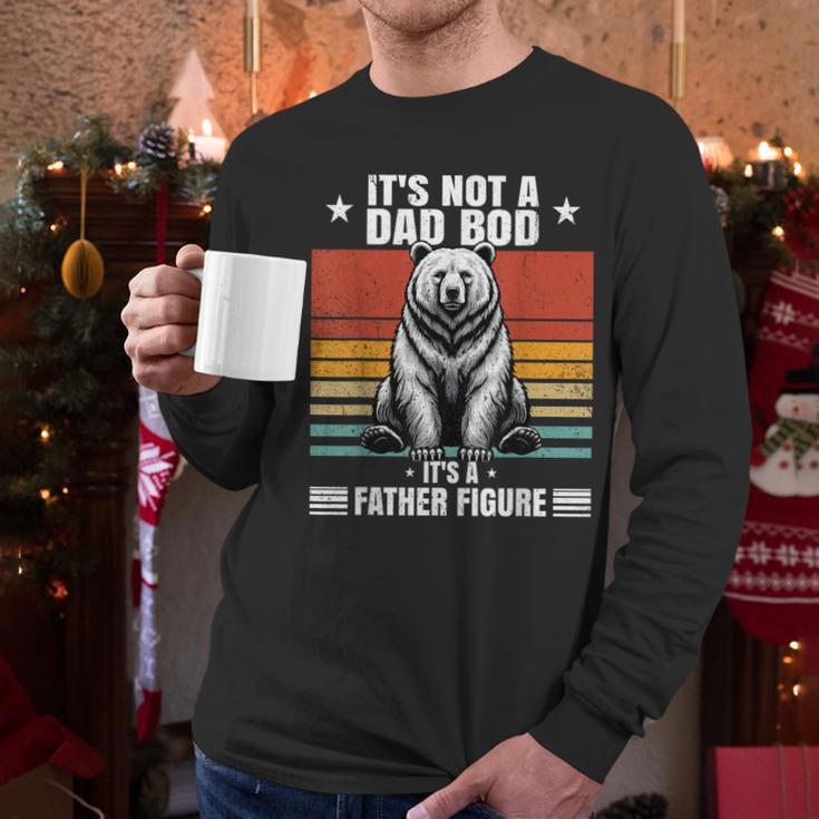 It's Not A Dad Bod It's Father Figure Bear Vintage Men Long Sleeve T-Shirt