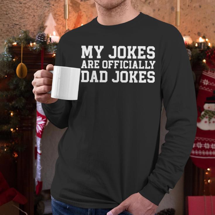 My Jokes Are Officially Dad Jokes Pregnancy Announcement Men Long Sleeve T-Shirt