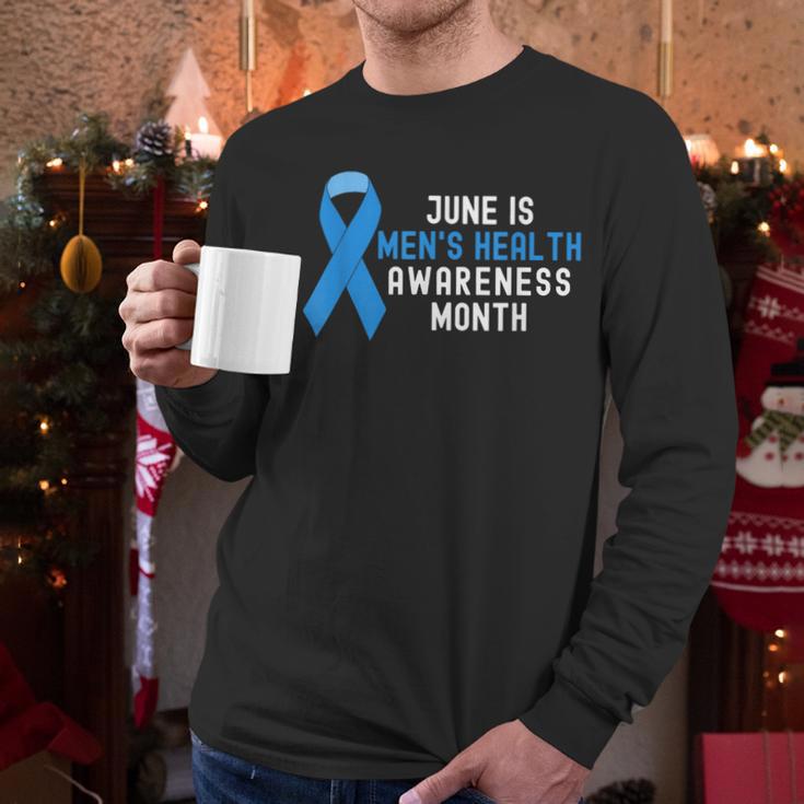 June Is Men’s Health Awareness Month Ribbon For Dad Grandpa Men Long Sleeve T-Shirt