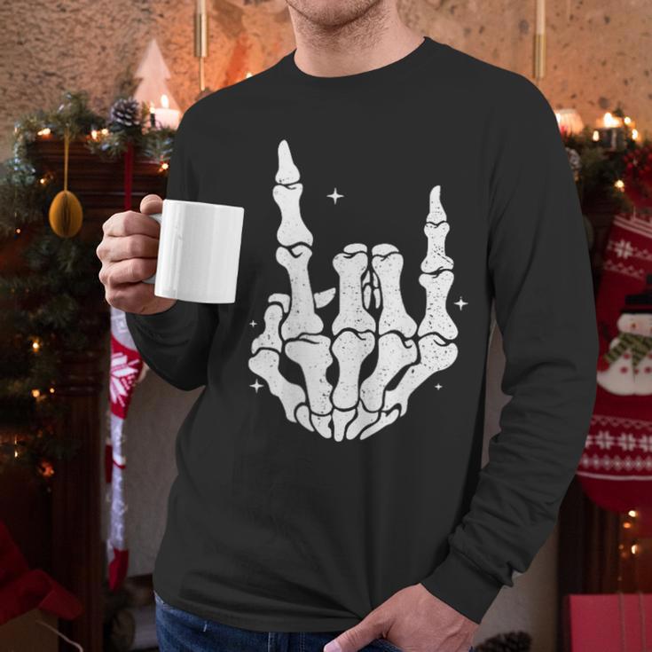 Just A Dad Who Always Came Back 2 Sided Skeleton Men Long Sleeve T-Shirt