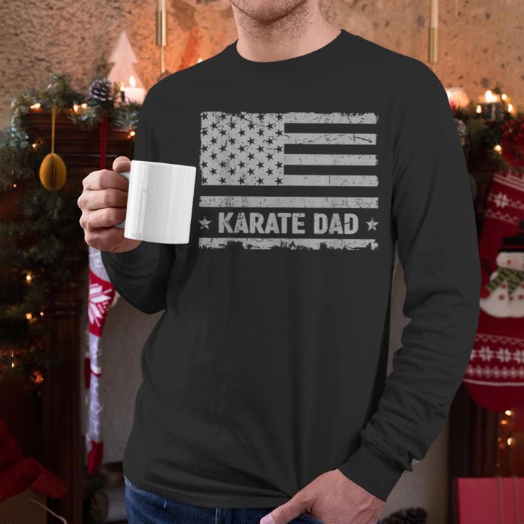 Karate Dad America US Flag Patriot Vintage Men Long Sleeve T-Shirt Karate Dad America US Flag Patriot Vintage Men Long Sleeve T-Shirt
