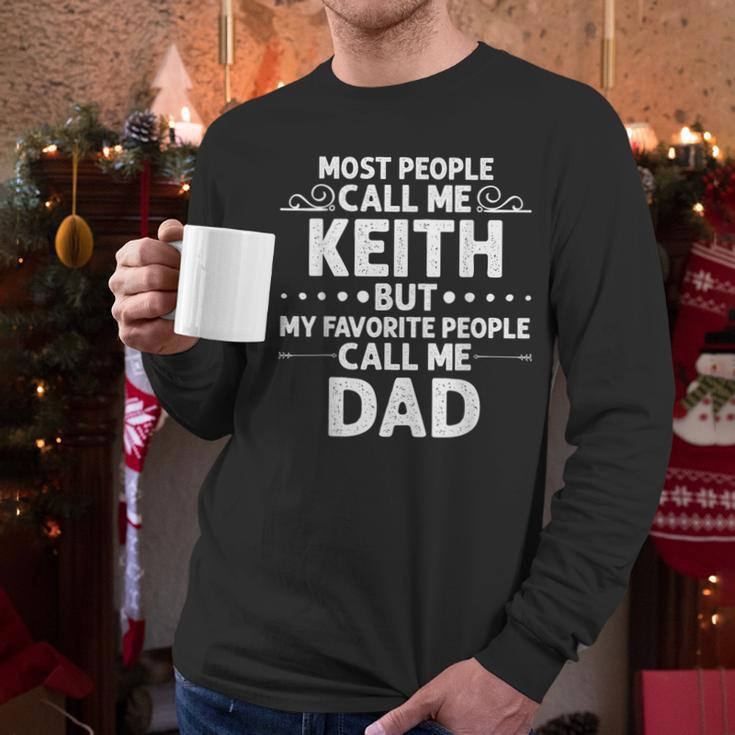 KEITH Name Father's Day Personalized Men Dad Men Long Sleeve T-Shirt