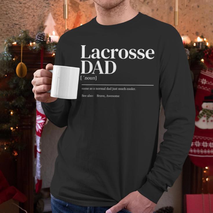 Lacrosse Quote Definition Men Dad Men Long Sleeve T-Shirt