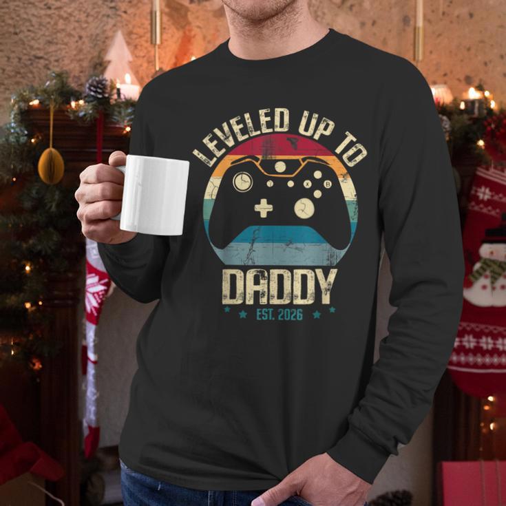 I Leveled Up To Daddy Est 2026 Dad Level Unlocked New Dad Men Long Sleeve T-Shirt I Leveled Up To Daddy Est 2026 Dad Level Unlocked New Dad Men Long Sleeve T-Shirt