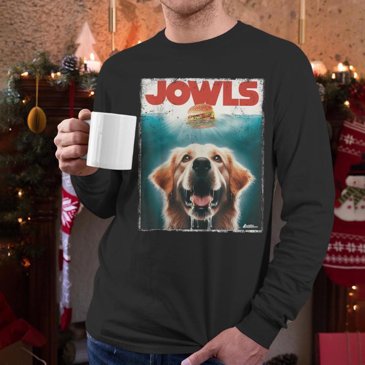 Light Golden Retriever Jowls Top Paws Cream Lab Dog Mom Dad Men Long Sleeve T-Shirt