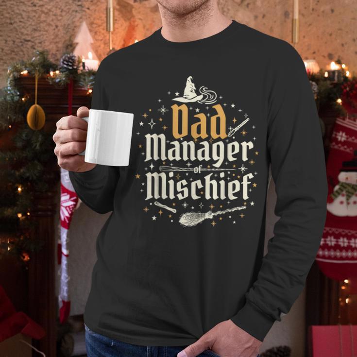 Magical Dad Manager Of Mischief Birthday Boys Girls Men Long Sleeve T-Shirt Magical Dad Manager Of Mischief Birthday Boys Girls Men Long Sleeve T-Shirt