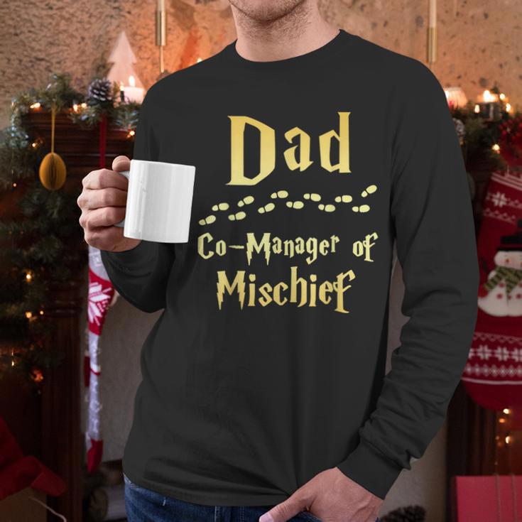 Magical Dad Manager Of Mischief Birthday Family Matching Men Long Sleeve T-Shirt