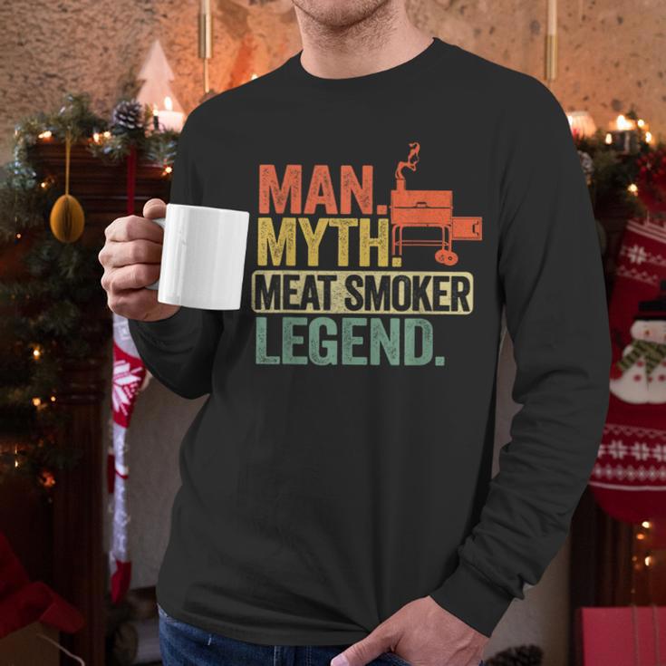 Man Myth Meat Smoker Legend Dad Grillfather BBQ Meat Smoking Men Long Sleeve T-Shirt Man Myth Meat Smoker Legend Dad Grillfather BBQ Meat Smoking Men Long Sleeve T-Shirt