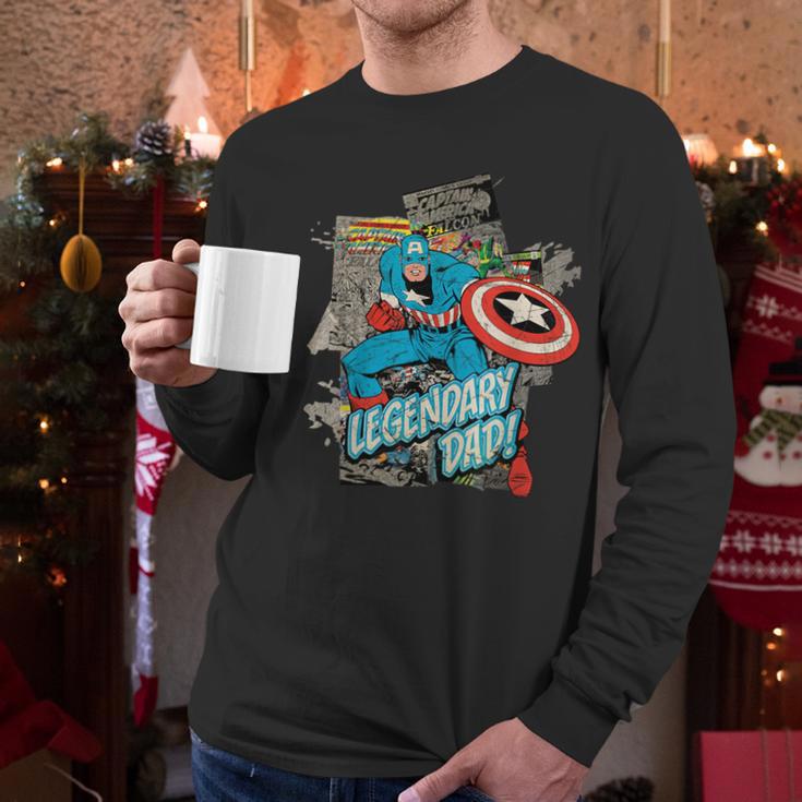 Marvel Captain America Legendary Dad Father's Day Men Long Sleeve T-Shirt