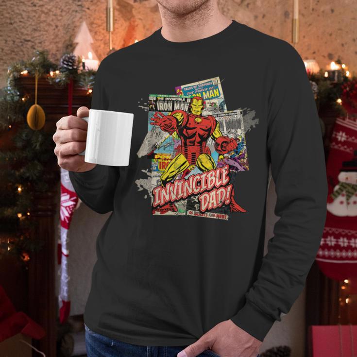 Marvel Iron Man Invincible Dad Father's Day Comic Retro Men Long Sleeve T-Shirt