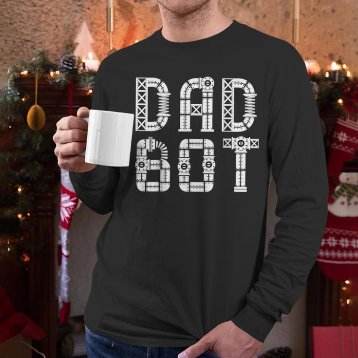 Matching Family Robot Father's Day Dad Bot Men Long Sleeve T-Shirt