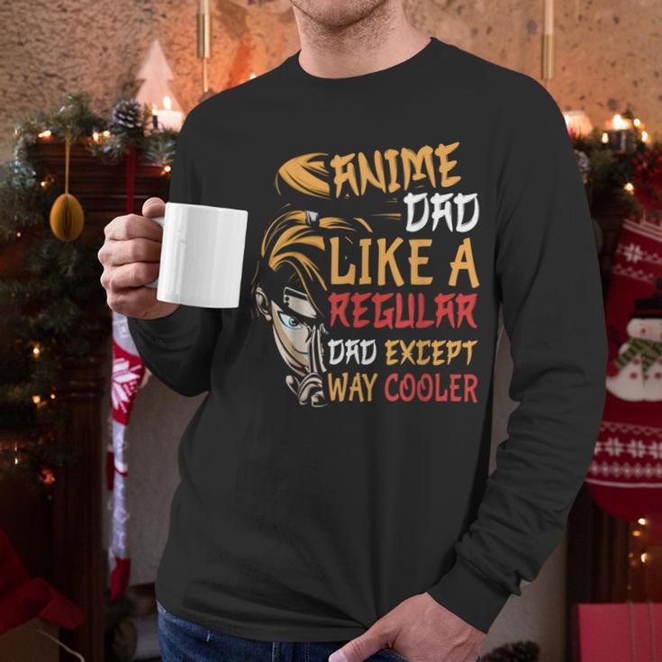 Men Anime Father's Day Anime Dad Except Way Cooler Men Long Sleeve T-Shirt