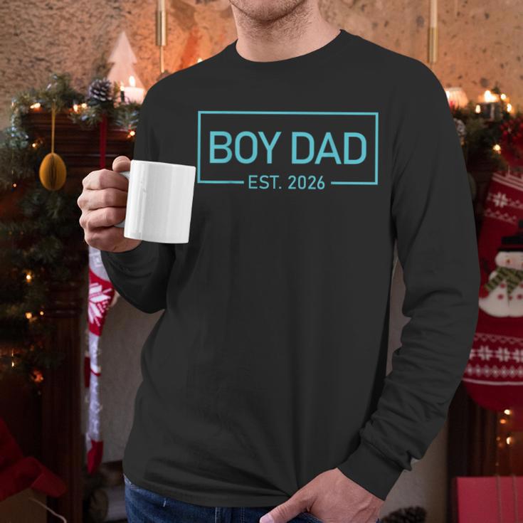 Men Boy Dad Est 2026 Newborn Daddy Father Baby Boy Son Men Long Sleeve T-Shirt