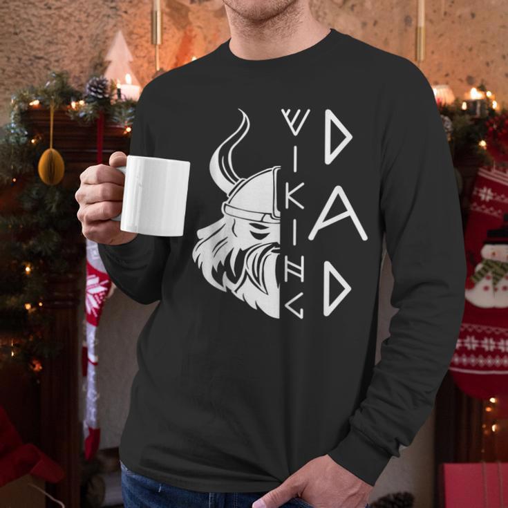 Men Celtic Norse Mythology Viking Dad Men Long Sleeve T-Shirt