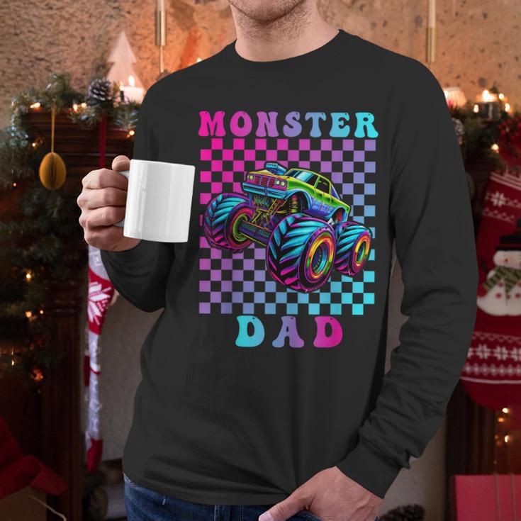 Monster Truck Dad Family Matching Shirt Truck Lovers Men Long Sleeve T-Shirt